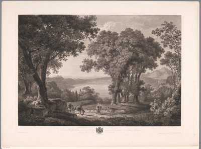 View of Lake Albano near Rome by Wilhelm Friedrich Gmelin