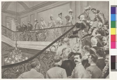 The Archduchess Receiving Emperor William II at the Schwarzen-Adlerstiege by Wilhelm Gause