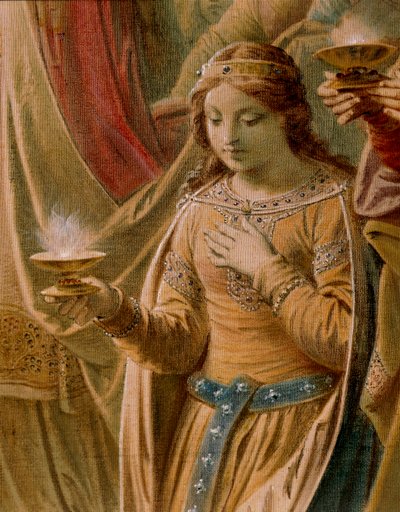 The Miracle of the Grail, from the Lohengrin Saga, Salon (detail) by Wilhelm Hauschild