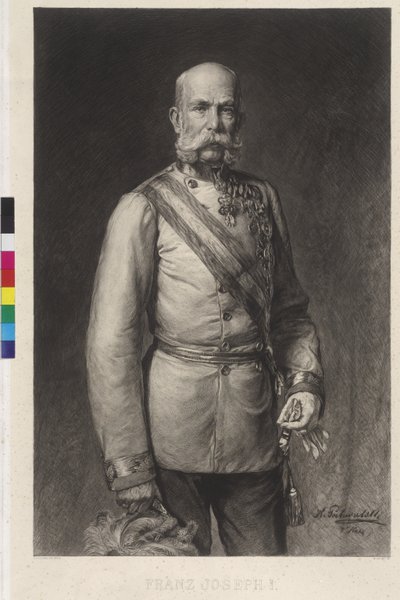 Franz Joseph I in Gala Uniform of a Field Marshal, the Gala Hat in the Raked by Wilhelm Hecht