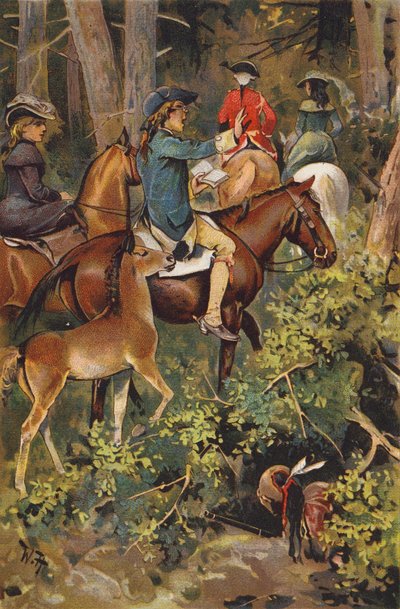 Scene from The Last of the Mohicans, by James Fenimore Cooper by Wilhelm Hoffmann