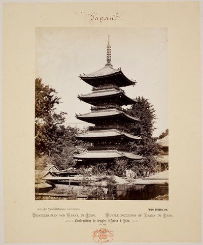 Temple Buildings of Asaxa in Yedo (Edo) by Wilhelm J. Burger