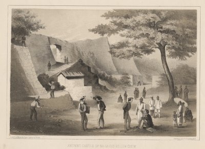 Ancient Castle of Na-Ga-Cus-Ko, Lew Chew, 1855 by Wilhelm Joseph Heine