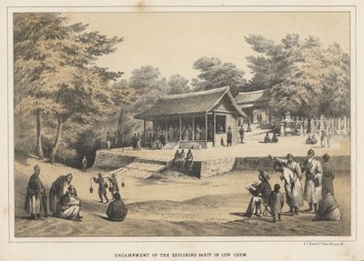 Encampment of the Exploring Party in Lew Chew, 1855 by Wilhelm Joseph Heine