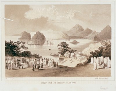 Simoda from the American graveyard by Wilhelm Joseph Heine