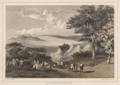 View of Hakodadi from Snow Peak by Wilhelm Joseph Heine