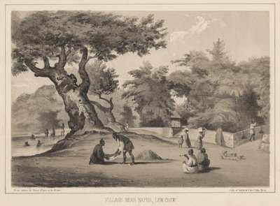 Village Near Napha, Lew Chew, 1855 by Wilhelm Joseph Heine