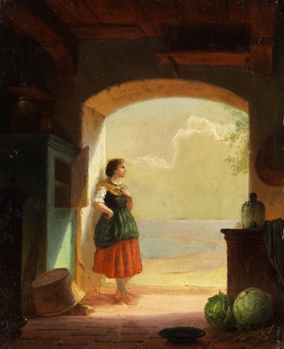 Young Girl at the Gate by Wilhelm Lichtenheld