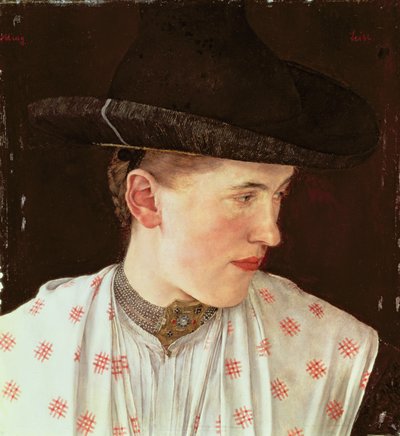 Head of a Peasant Girl by Wilhelm Maria Hubertus Leibl