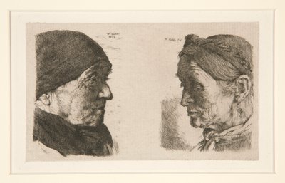 Untitled [Study of Two Heads] by Wilhelm Maria Hubertus Leibl