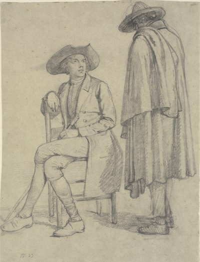 Abbot in Conversation with a Roman by Wilhelm Marstrand