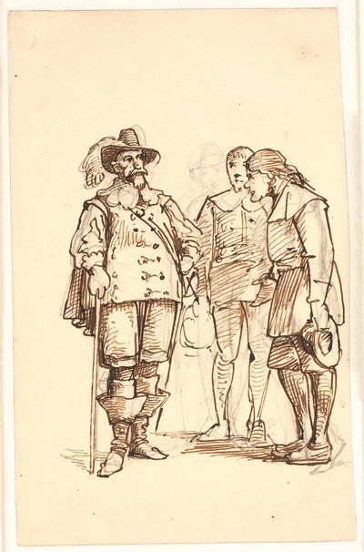 Nobleman from the Time of Christian IV Talking with Two Men by Wilhelm Marstrand
