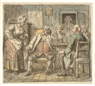 Collegium Politicum. From Ludvig Holberg’s The Political Tinker, Act I, Scene 2. by Wilhelm Marstrand