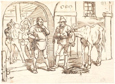 The Old Horse Led to a Roman Smithy by Wilhelm Marstrand