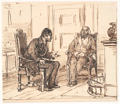 Discussion between Two Dignitaries by Wilhelm Marstrand