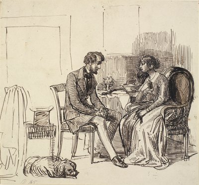 A Gentleman Visiting a Young Lady by Wilhelm Marstrand