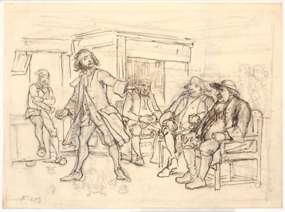 Erasmus Montanus Disputing with Per Degn by Wilhelm Marstrand