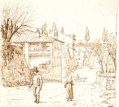 Street in Rome or a Town Near Rome by Wilhelm Marstrand
