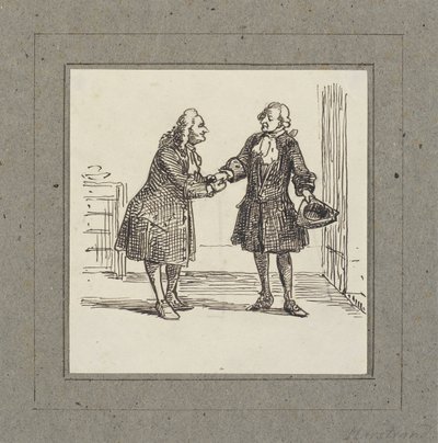 Figures from the Time of Holberg: A Gentleman Offers a Pinch of Tobacco to Another by Wilhelm Marstrand