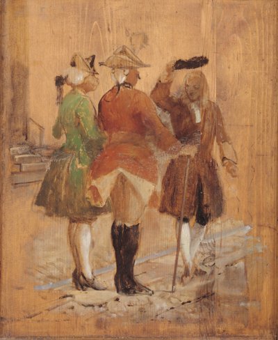 Holberg Yields to Jacob von Thyboe and Jean de France by Wilhelm Marstrand