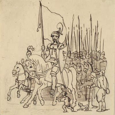 Holger Danske Leading His Riders by Wilhelm Marstrand