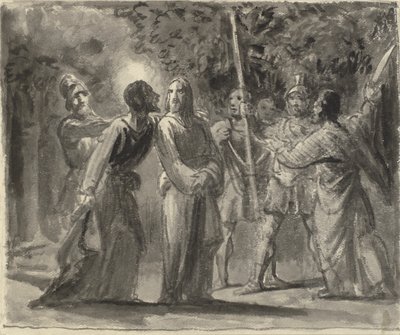 Jesus Kissed by Judas in the Garden of Gethsemane by Wilhelm Marstrand