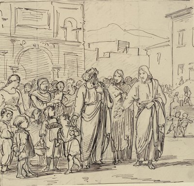 Let the Little Children Come to Me by Wilhelm Marstrand