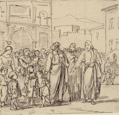 Let the Little Children Come to Me by Wilhelm Marstrand