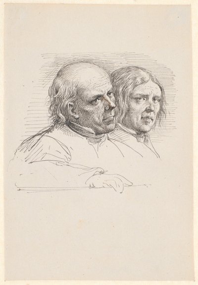 Portrait Study of Two Swedish Farmers by Wilhelm Marstrand