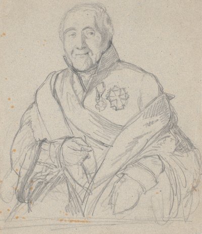 Portrait Study of Privy Councillor Bornemann by Wilhelm Marstrand