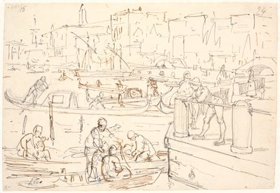 Scene by the Riva in Venice by Wilhelm Marstrand