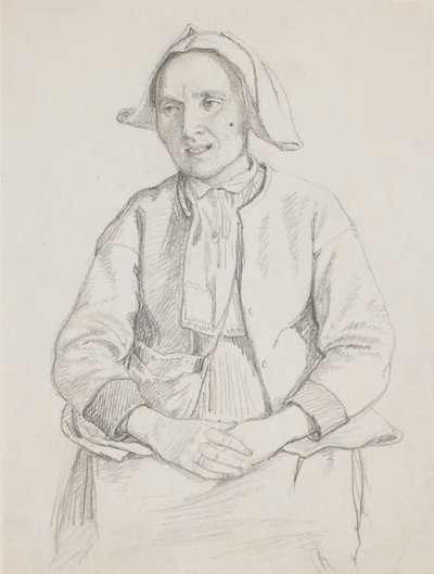 Sitting Swedish Woman, Knee-Length by Wilhelm Marstrand
