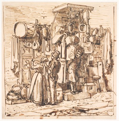 Outside a Junk Shop by Wilhelm Marstrand