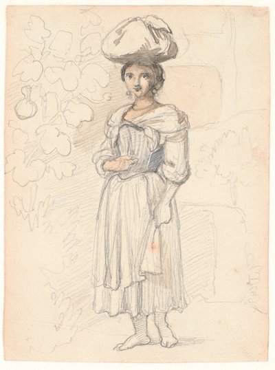 Young Italian Woman, Standing by Wilhelm Marstrand