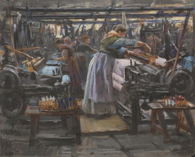 Interior from Hjula Weaving Mill by Wilhelm Peters