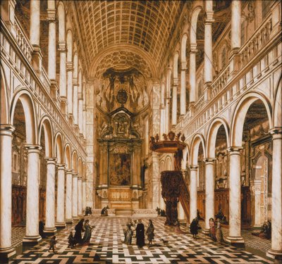 Interior of the Jesuit Church in Antwerp by Wilhelm Schubert van Ehrenberg