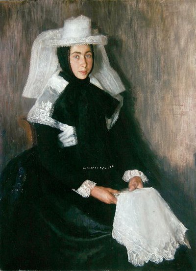 Girl from Langgoens in Religious Clothing by Wilhelm Thielmann
