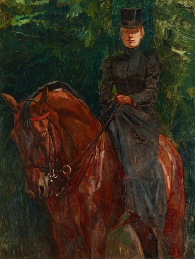 Horsewoman (Ida Görtz on Horseback) by Wilhelm Trübner