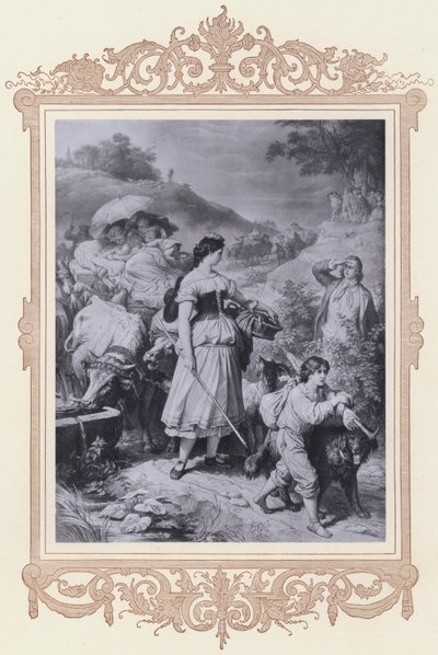 Dorothea and the Emigrants, Hermann and Dorothea by Wilhelm von (after) Kaulbach