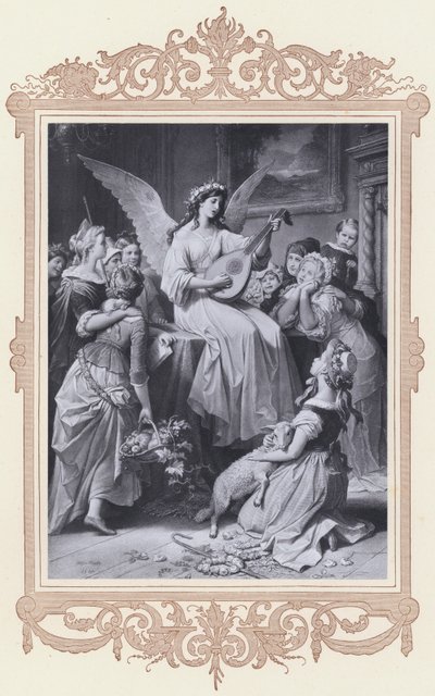 Mignon, Wilhelm Meister (litho) by Wilhelm von (after) Kaulbach
