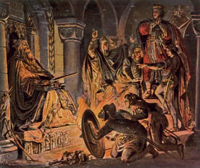 Otto III in the Tomb of Charlemagne, In the Year 1000 by Wilhelm von (after) Kaulbach