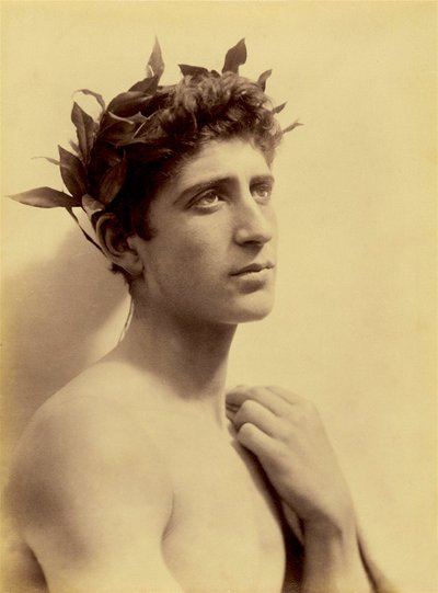 Study of a Boy Wearing a Wreath, Sicily, c.1898 by Baron Wilhelm von Gloeden