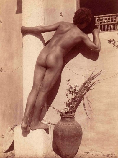 Study of a Boy Looking Through a Window by Baron Wilhelm von Gloeden