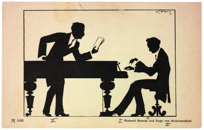 Hugo von Hofmannsthal 1874-1929 and Richard Strauss 1864-1949, 1914 by Wilhem Bithorn