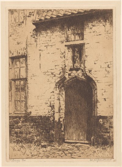 Bruges by Willem Adrianus Grondhout (signed by artist)