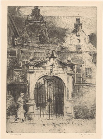 Enkhuizen by Willem Adrianus Grondhout (signed by artist)