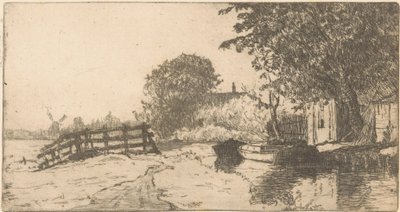 House by the Water in Binckhorst, The Hague by Willem Adrianus Grondhout (signed by artist)