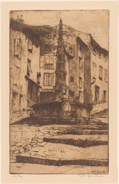 Le Puy by Willem Adrianus Grondhout (signed by artist)