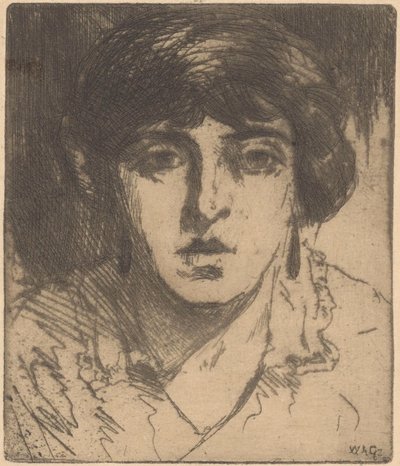 Portrait of an Unknown Woman by Willem Adrianus Grondhout (signed by artist)