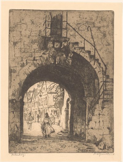 Rothenburg by Willem Adrianus Grondhout (signed by artist)